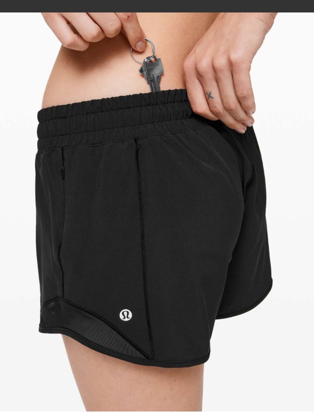Lululemon- Sz 12 Tall- Black- Hotty Hots- 4” Inseam - Picture 6 of 16